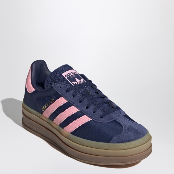 ADIDAS | 6 | Gazelle Bold Thick Gum Sole Platform Lace Up Striped Sneakers NIB - Picture 1 of 13